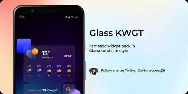 Glass KWGT  v1.1图3