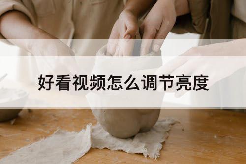 好看视频怎么调节亮度