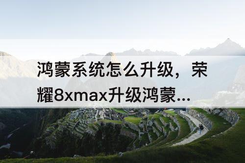 鸿蒙系统怎么升级，荣耀8xmax升级鸿蒙系统怎么升级
