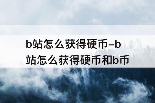 b站怎么获得硬币-b站怎么获得硬币和b币