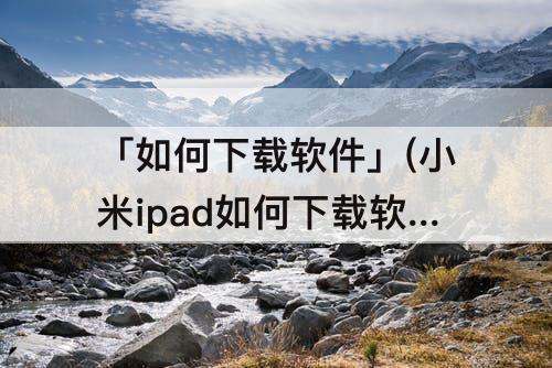 「如何下载软件」(小米ipad如何下载软件)