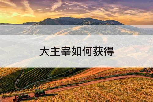 大主宰如何获得