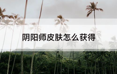 阴阳师皮肤怎么获得