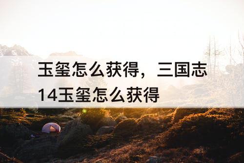 玉玺怎么获得，三国志14玉玺怎么获得