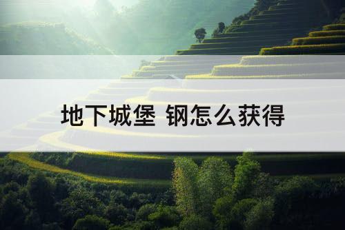 地下城堡 钢怎么获得