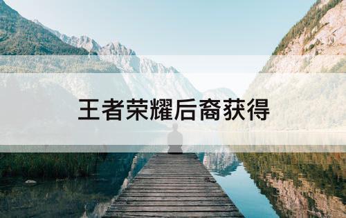 王者荣耀后裔获得