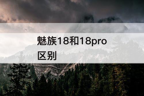 魅族18和18pro区别