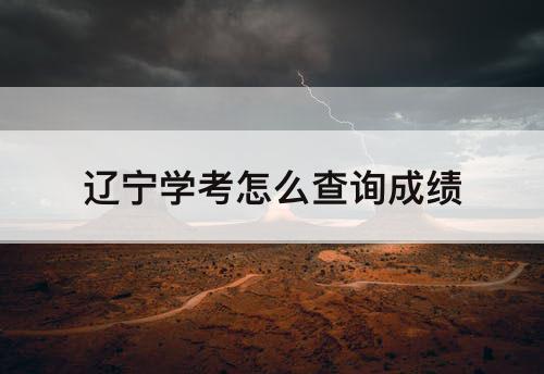 辽宁学考怎么查询成绩