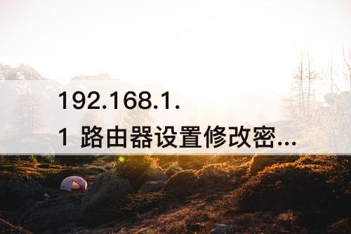 192.168.1.1 路由器设置修改密码：手机192.168.1.1 路由器设置修改密码网址