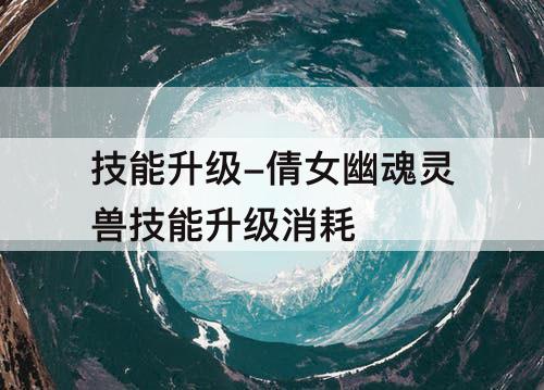 技能升级-倩女幽魂灵兽技能升级消耗