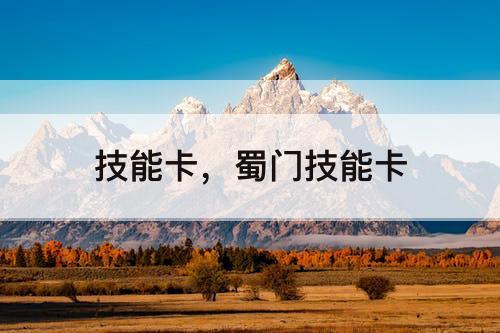 技能卡，蜀门技能卡