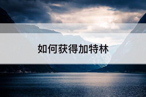 如何获得加特林