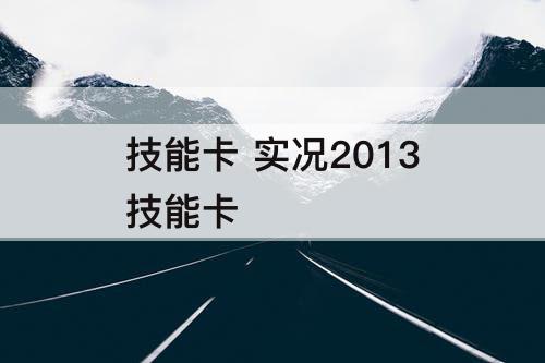 技能卡 实况2013技能卡