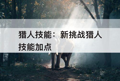猎人技能：新挑战猎人技能加点