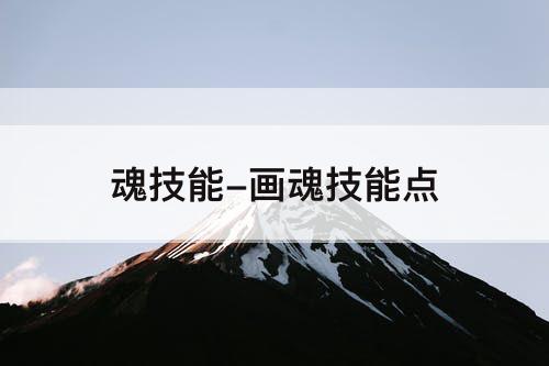 魂技能-画魂技能点