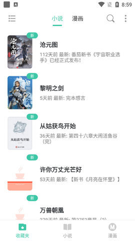 小说漫画大全app下载完美版免费阅读软件  v1.0图2