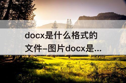 docx是什么格式的文件-图片docx是什么格式的文件