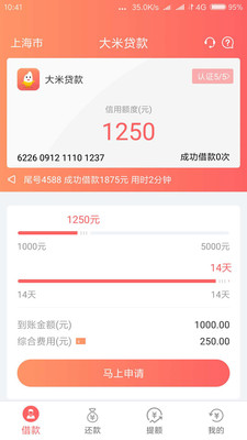 大米贷款手机版app  v1.4.0图2