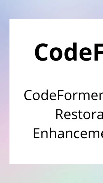 codeformer手机版下载  v1.9图1